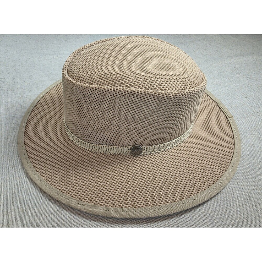 American Hat Makers Cabana Sun Hat Medium Ivory UPF 50 Wide Brim Breathable